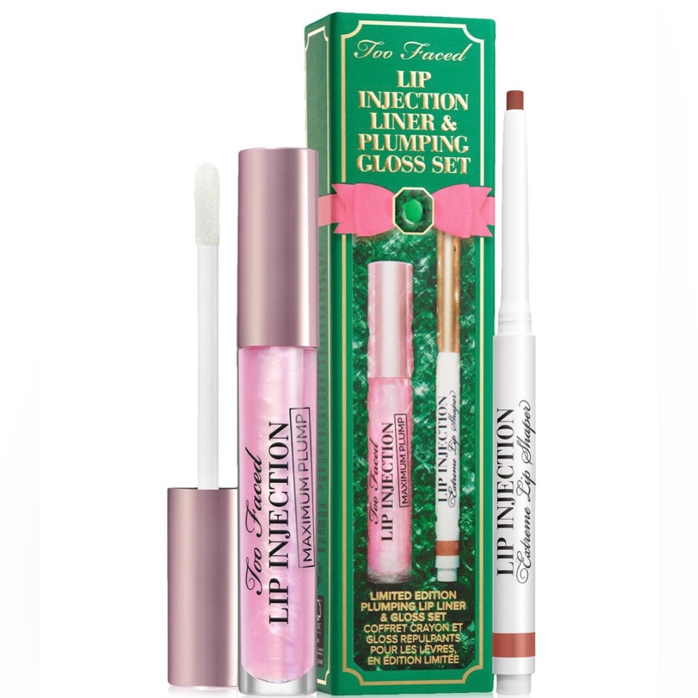 Too Faced 2-Pc. Lip Injection Liner &
Plumping Gloss Set-NIB